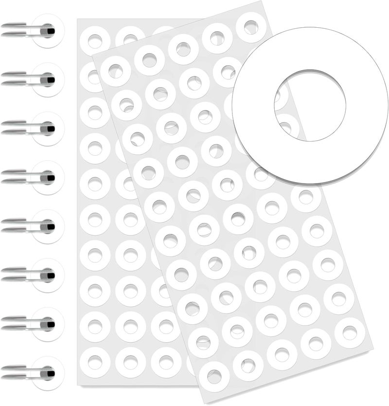 Anylabel 2500 Pack Self-Adhesive Hole Reinforcement Stickers, 1/4" Diameter Hole Punch Reinforcement Labels for School Home and Office, White, Non-Printable - Image 1